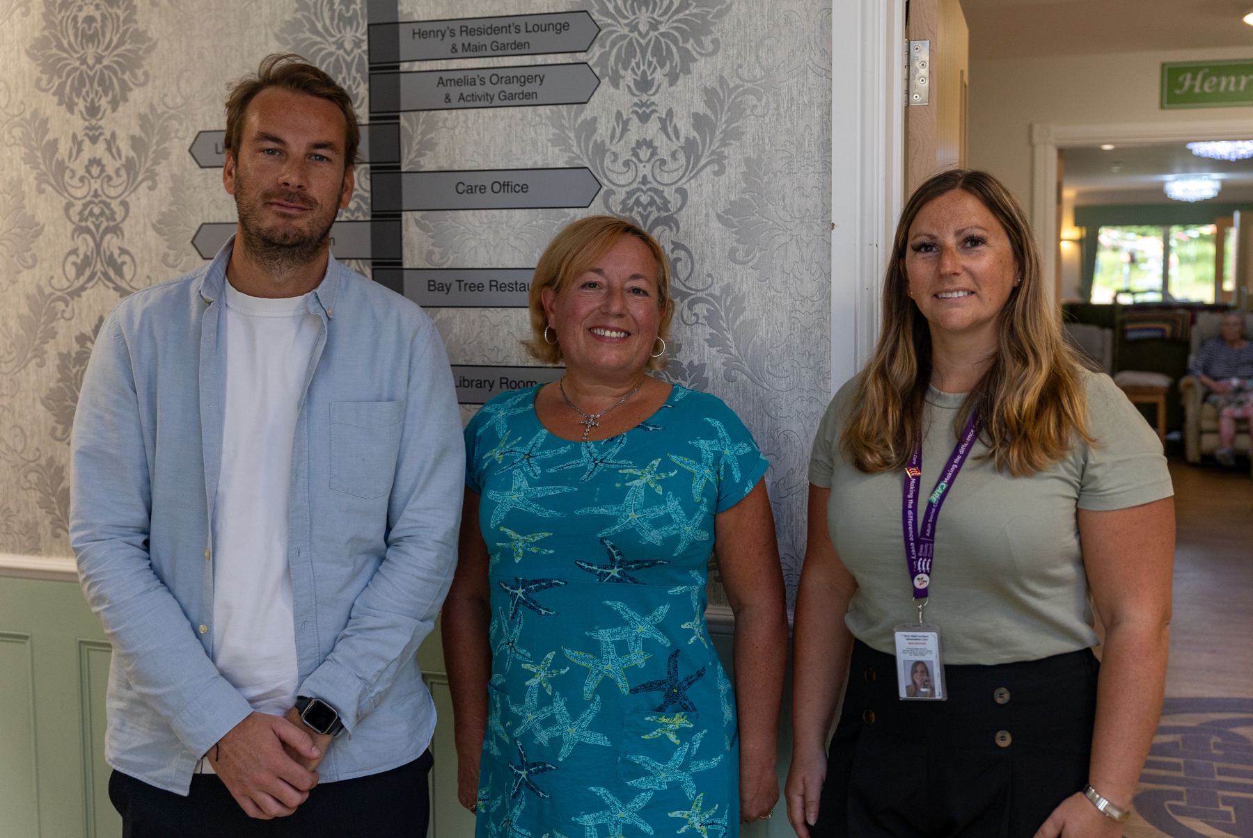 Three members of the team at Dudbrook House care home.